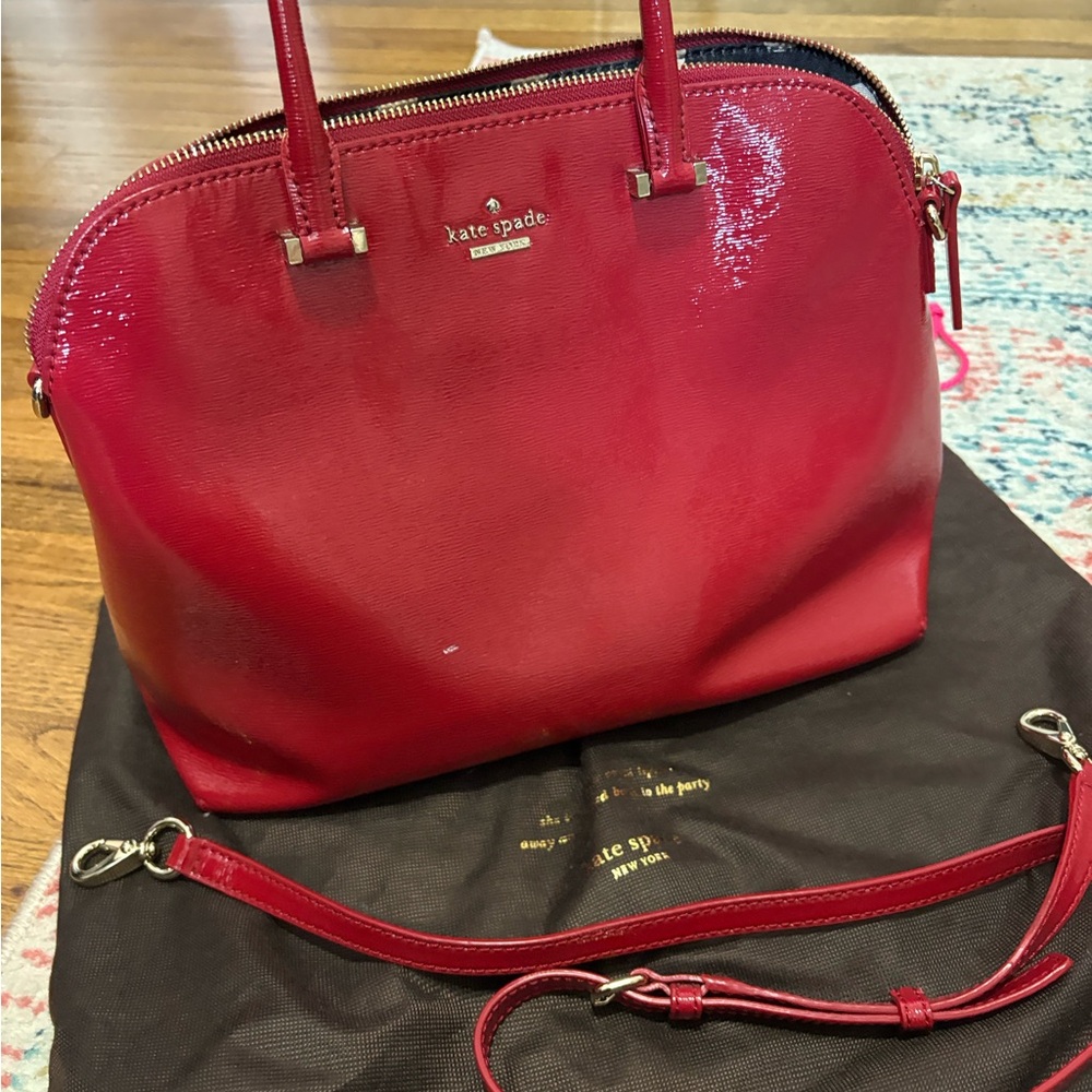 Kate Spade Red Leather Handbag